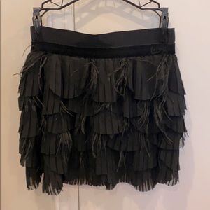 Mini Flapper Flowy Black Short Skirt